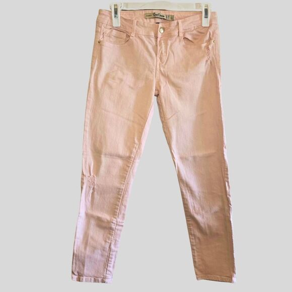 Zara Trafaluc Jeans Women's Size 4 Dusty Rose Slim Fit Cropped Y2K Core Denim - Picture 2 of 16